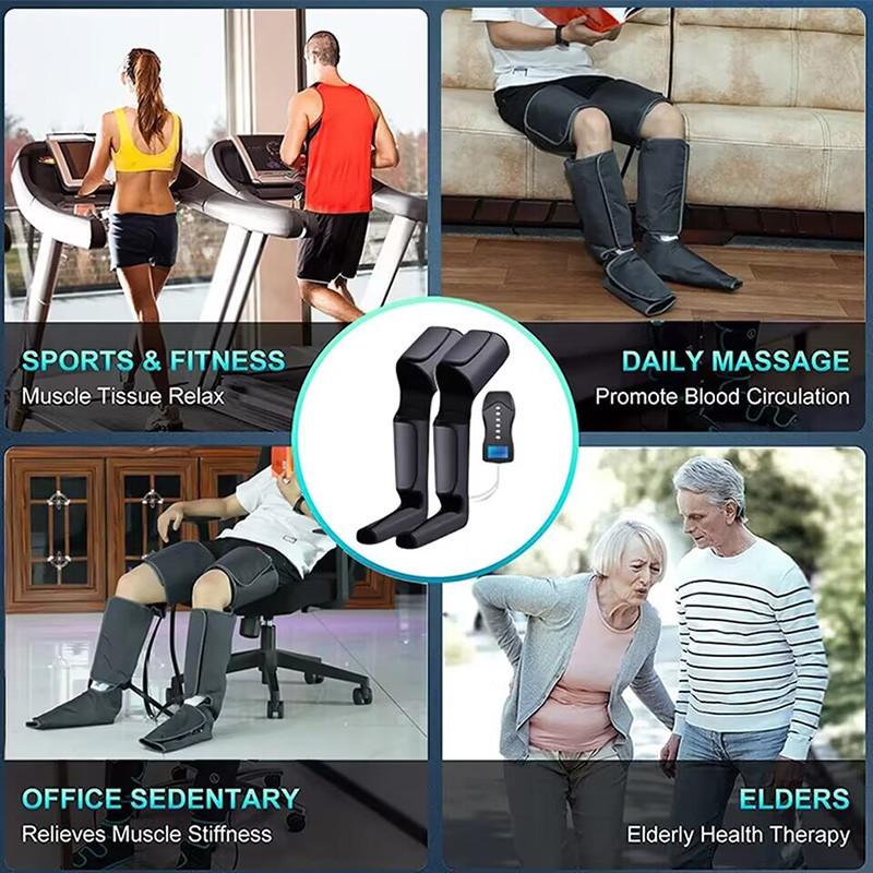 Electric Air Compression Foot Leg Massager Circulation Health Care Therapy Device Calf Thigh Compression Massage Machine