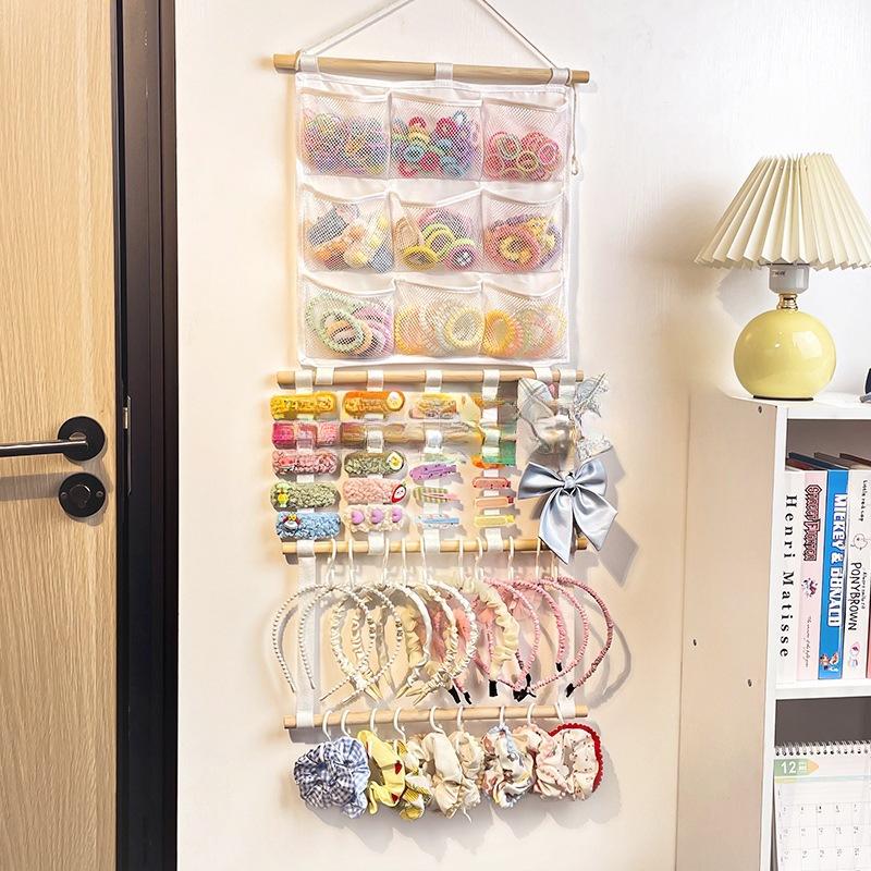 Kids' Hair Accessories Organizer: Wall-Hanging Display for Hair Ties, Headbands, Clips & Jewelry