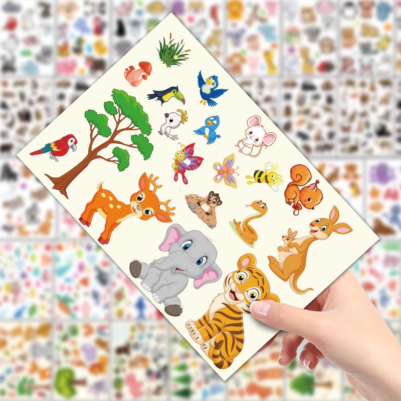 Large Creative Small Animal Self-Adhesive Stickers for Kids' Diaries & Toys