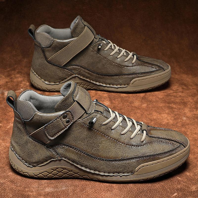 Cizme Bărbați Lucrate Manual Model Piele Cizme Glezna Șosetă Moale Confortabile Toamnă /Iarnă Cizme Bărbați Cizme Iarnă Bărbați