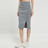 Calvin Klein SS23 Solid Color Slit Slim Fit Knit Midi Skirt Women Bottoms Grey J221128-PN6