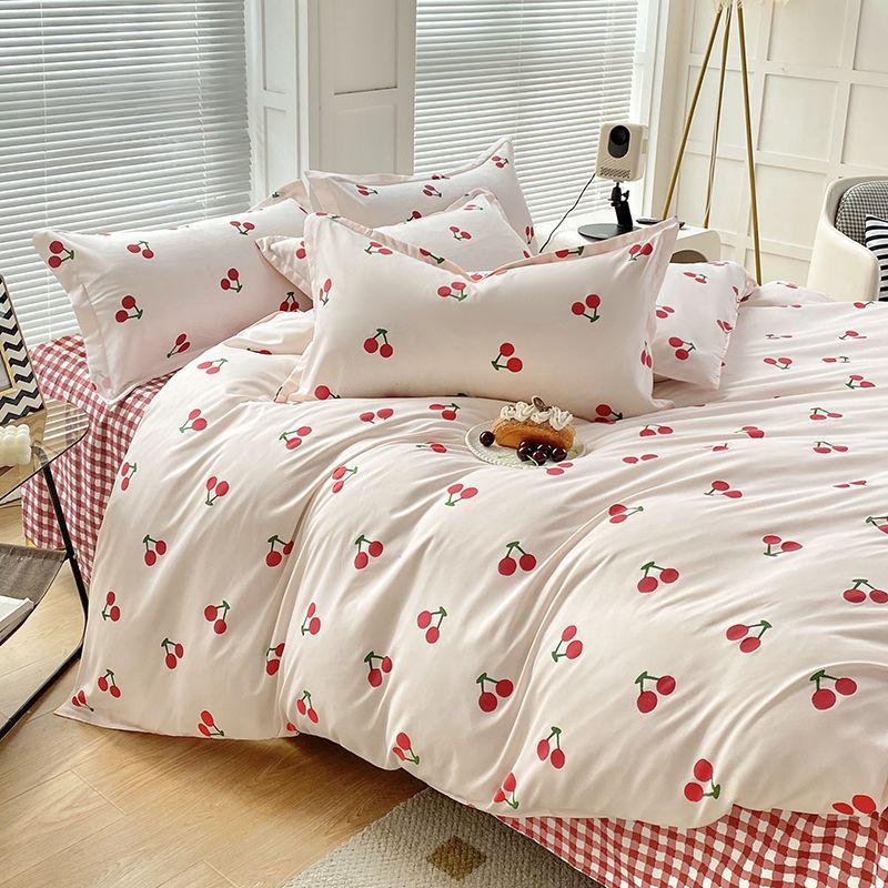 Small Fresh Bed Four-piece Dormitory Quilt Cover Three-piece Bed Sheet Set