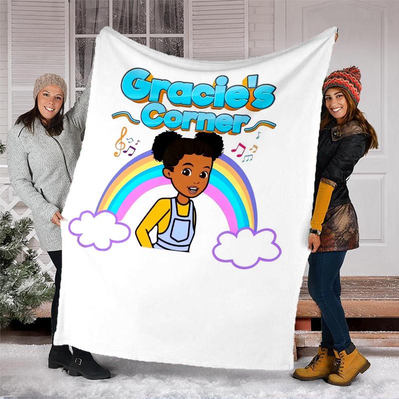 Gracie's Corner Theme Printed Blanket,Perfect for Couch, Bed, Travel & Outdoor Use | Machine Washable, Cozy & Durable.