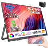 Monitor Móvel Sem Fio EVICIV de 15,6 polegadas com Bateria Embutida [Grande Capacidade 8000mAh, Aprox. 4 Horas de Duração da Bateria, Rotação Automática] FHD 1920x108