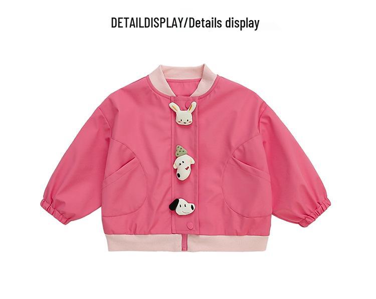 2025 Frühling und Herbst Mädchen Baseballjacke - Modisches Baby- und Kinder-Oberteil