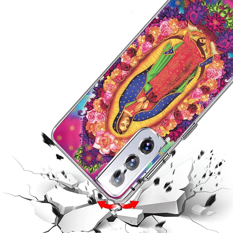 Virgin De Guadalupe Virgen Mary Phone Case For Samsung Galaxy S24 S25 Edge S26 Ultra S23 S22 S21 Plus S20 FE + Personalized Prin