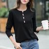 Women Cotton Tops Casual Pullovers Long Sleeve T-Shirts Spring Autumn Large Size Slim Bottoming Shirts