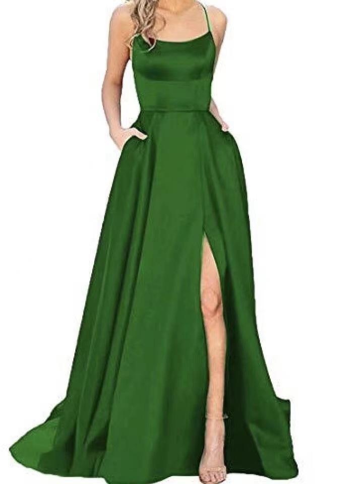 2025 Elegant Off-Shoulder Bridesmaid Gown for European and American Weddings