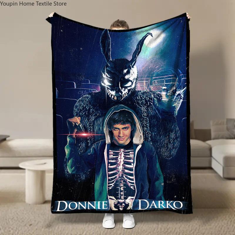 Coperta di Flanella Classico Film Horror Donnie-Darko Morbida per Bambini e Adulti Copriletto Peluche per Divano Plaid Coperta Pranzo per Divano Letto