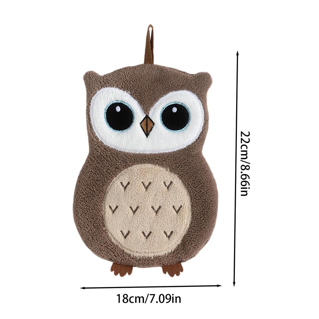 Cute Hand Towel 22x18cm Cartoon Fabric Hangable Wall Mount Bathroom Kitchen Towel for Home Decor Hotel Couple Housewarming Gift
