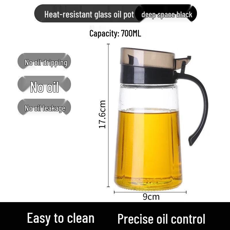 Drip-Free Glass Oil and Vinegar Dispenser