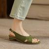 Krazing Pot Microfiber Low Heels Concise Style Buckle Straps European Design Summer Size 43 Size 42  Women Sandals