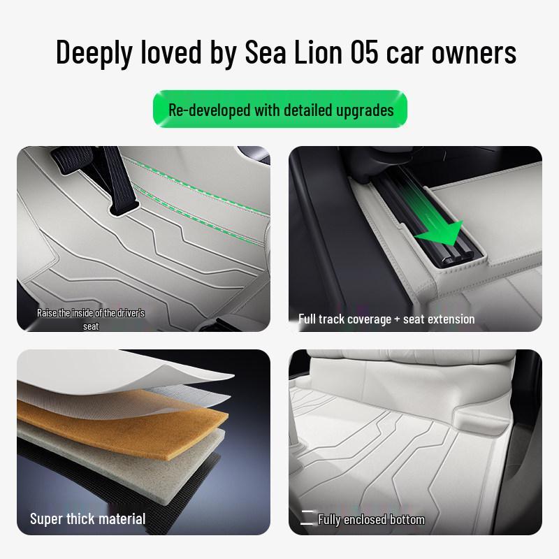 BYD Sea Lion 05 Floor Mats: Full Coverage 26 Models with Decorative Trunk Mats & Car Accessories
