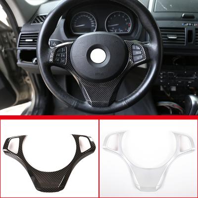 Für BMW X3 E83 2006-2009 ABS Carbon Faser Farbe Auto Styling Lenkrad Trim Abdeckung Aufkleber Dekoration Innen