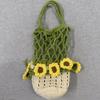 Handmade Crochet Water Bottle Carrier Fruit Shaped Water Cup Mesh Bag  On-the-Go Drinks
