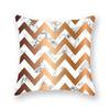 Marble Sofa Decoration Gold Black Geometric Cushion Cover Sofa Stripe Bedroom Living Room Throw Pillow Cover