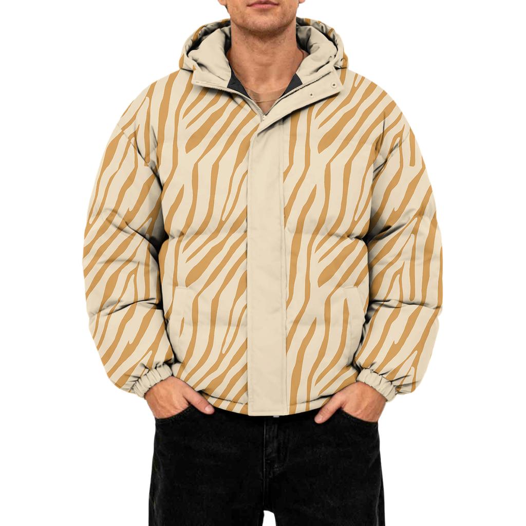 Herrars Oversized Casual Dunjacka Med Lång Ärm Och Huva