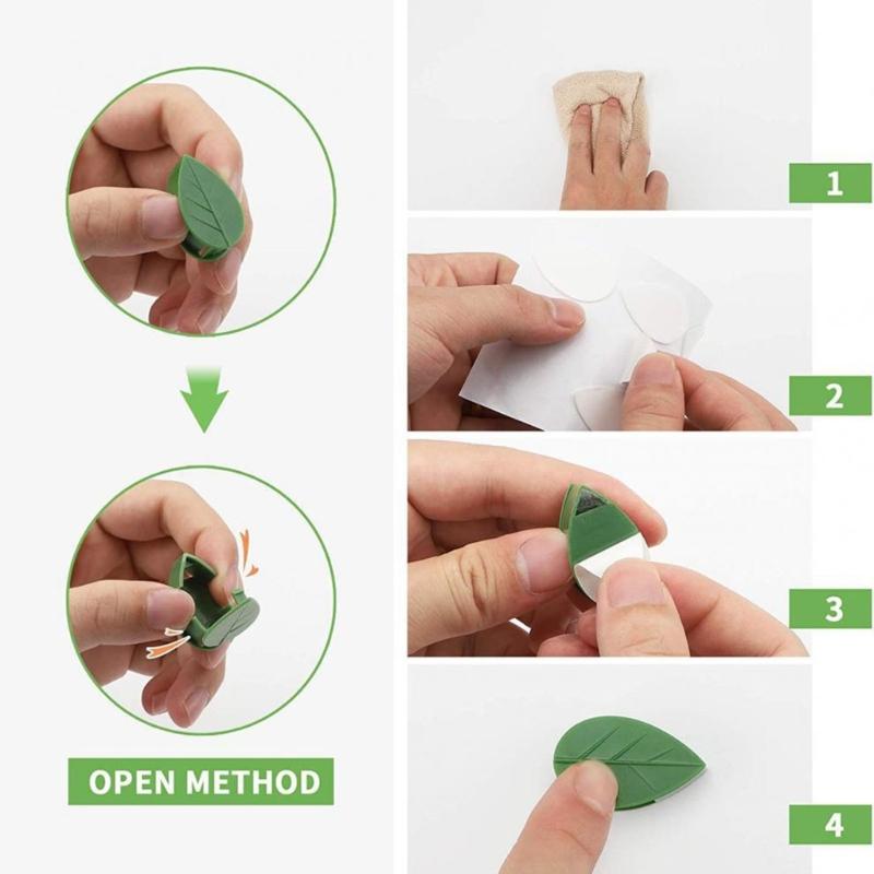 10pcs/lot Invisible Wall Rattan Clamp Clip Plant Climbing Wall Clip Wall Vine Fixture Wall Sticky Hook Holder Vine Clip