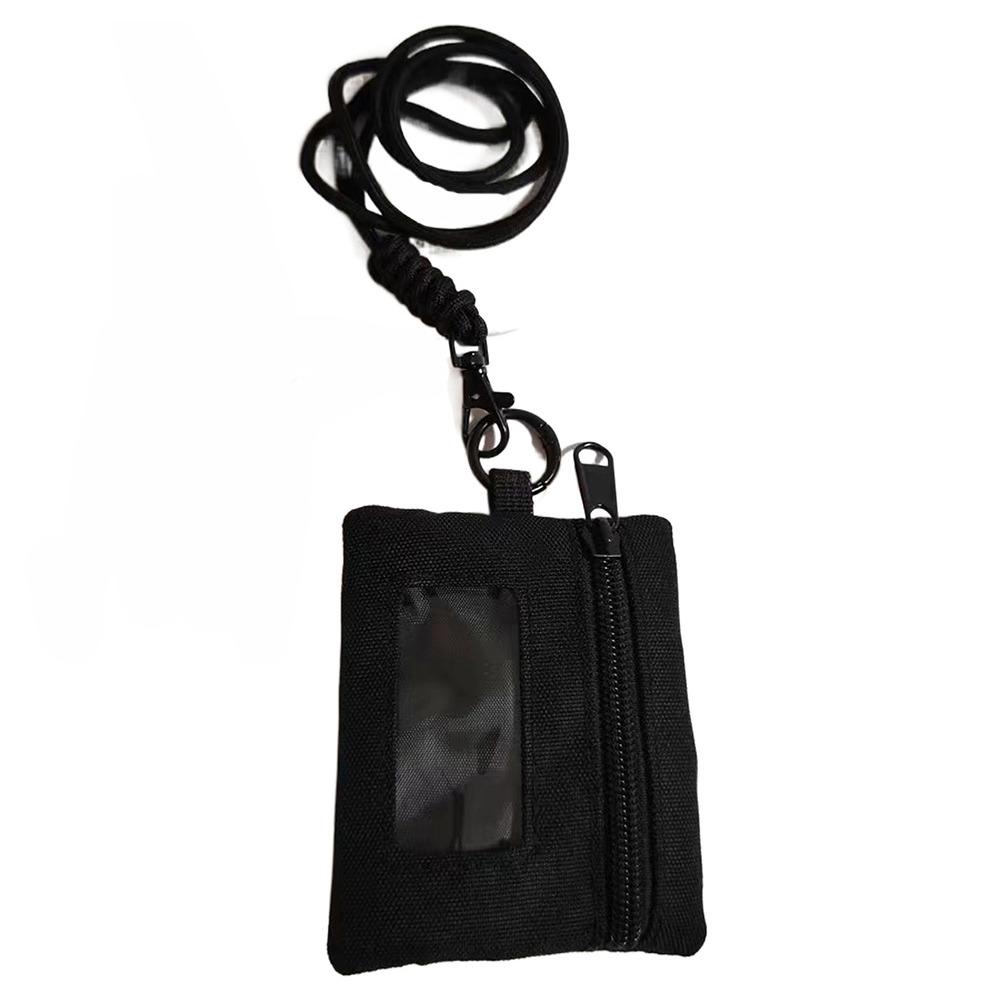 Solid Color Hanging Neck Coin Purse Oxford Cloth Small Storage Bag Hanging Neck Wallet  Zipper Bag
