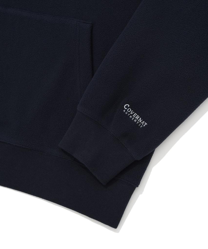 C Logo Fleece Oversized Hoodie Navy