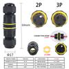 IP68 M16 M20 M25 Male Female Docking Connector Waterproof 2/3/4/5 Pin Terminal Electrical Wire  Cable Connector For Outdoor