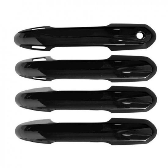 Bright Black Front Car Door Handles Cover Trim 4pcs For Toyota RAV4 -