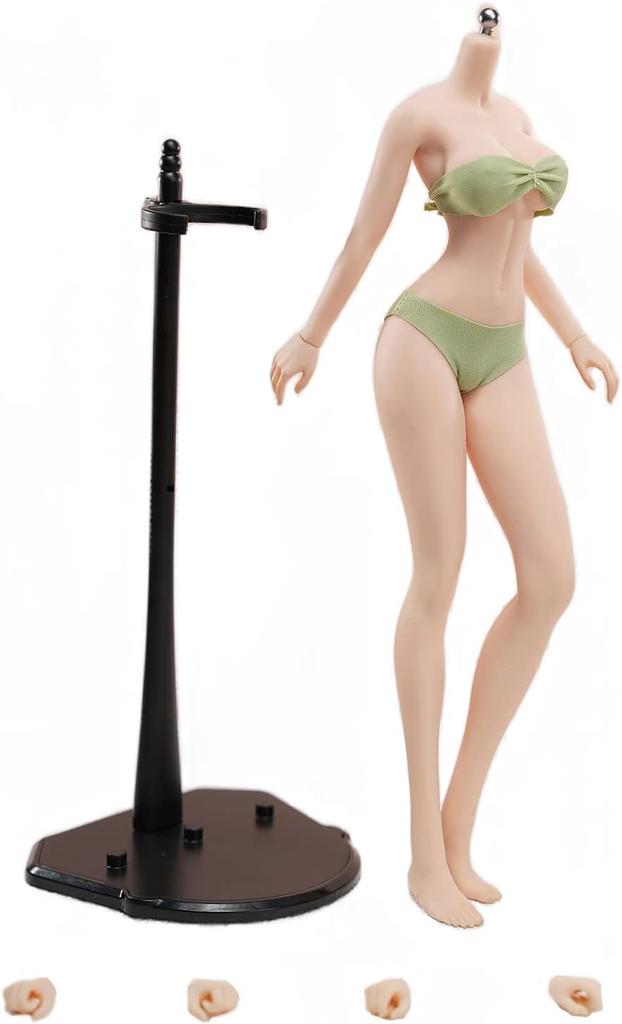 OBEST TBLeague 1/6 Scale Figure, 2D Girl, Ultra-Flexible Seamless Body, Bikini, Switchboard Operator, and Stand Set, PLLB2022-S50A, Pale Skin
