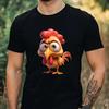 T-Shirt Herren Lustiges Huhn Motiv Baumwolle Größe XS bis 5XL