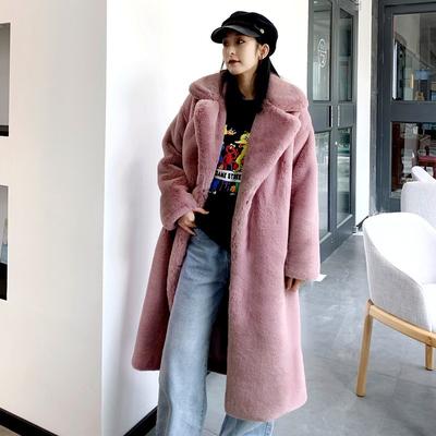 Katı Peluş Kışlık Mont Kadın Uzun Yaka Taklit Kürk Ceket Kabarık Lüks Yapay Kürk Ceket Teddy Kadın Sahte Doğal Kürk Ceket Kadın