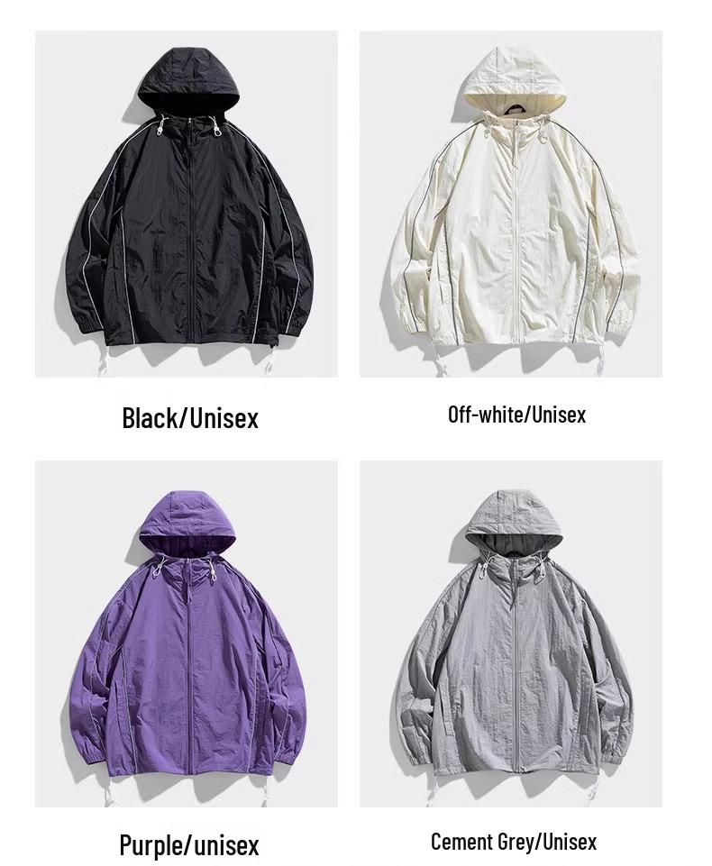 WASSUP Men's 2025 Summer Sun Protection Windbreaker - Anti-UV, Ice Silk, Quick-Dry, Lightweight
