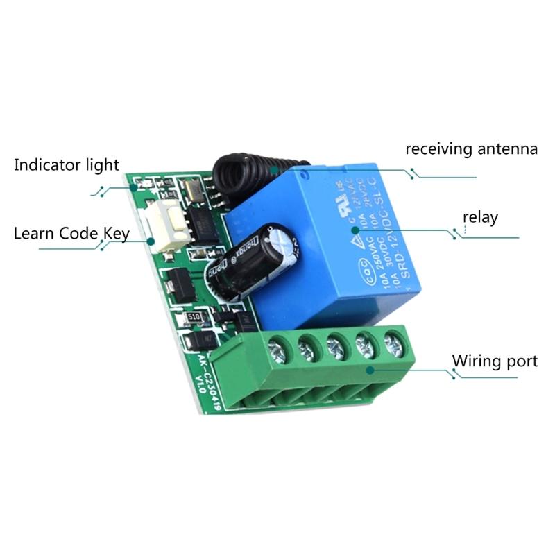 DIY Wireless 433MHz 315mhz Universal Remote Control Switches 12V High Current Remote RF Receiver Module For LED Lights