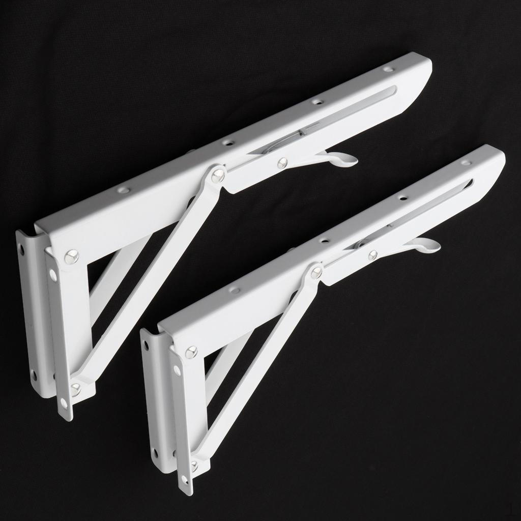 

2 Pcs/Pack Folding Industrial Shelf Brackets Shelving 10inch for Scaffold Board Wall 10inch