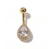 Fashionable Stainless Steel Zircon Belly Button Ring
