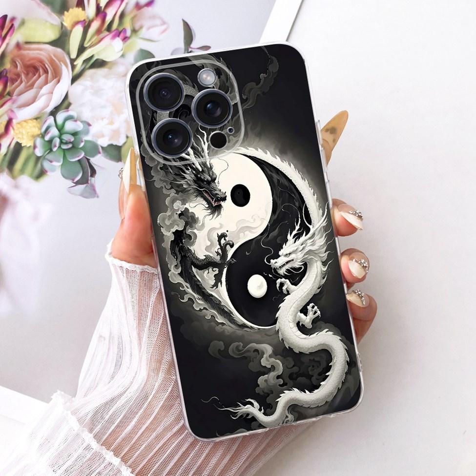 Casing For iPhone 15 Pro Max Cover Fashion Cartoon Cute Funny Painted Silicone Case A2849 A3105 A3106 A3108