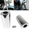 2Pcs Motorcycle Fork Slider Cover Trim For Harley Davidson FLHRS Road King Custom 2004-2007 Motorbike Chrome Parts