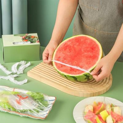 Neue Einweg-Frischhaltefolienabdeckung Lebensmittelqualität Elastische Öffnung Plastikfolie Frischhaltung Verdickte Lebensmittelabdeckung Haushaltsgebrauch