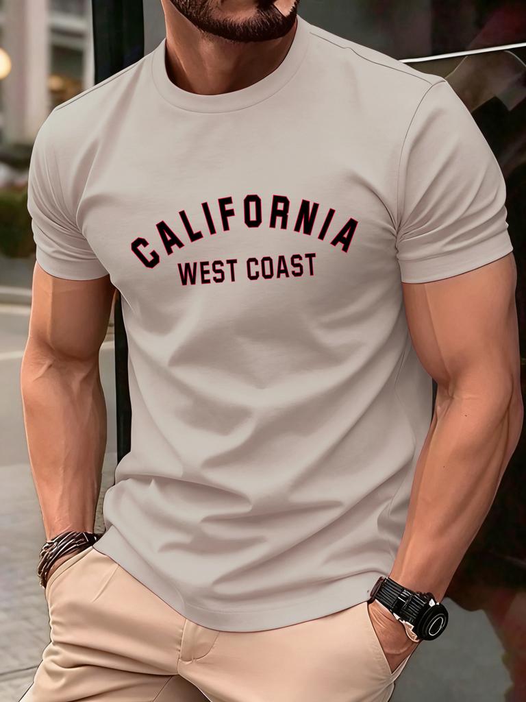 California Weat Coast Design T Shirts For Man Cotton Fashion TShirt Casual Loose ONeck Clothes Summer Retro Men Short Sleeve
