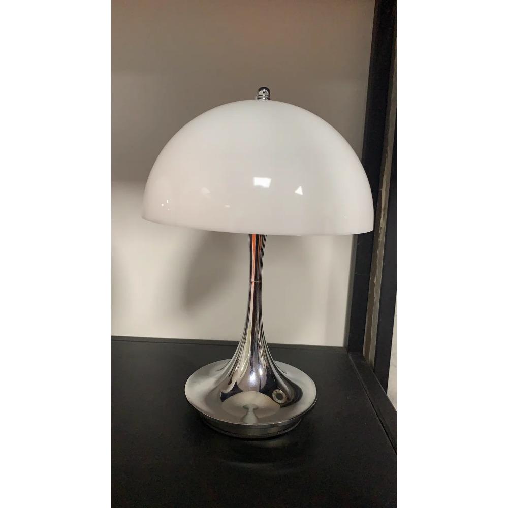 Lampă de masă mică, nordică, retro, de lux daneză, lampă de noptieră pentru dormitor, reîncărcabilă, decorare pentru studiu, lampă de atmosferă pentru sufragerie Mushr