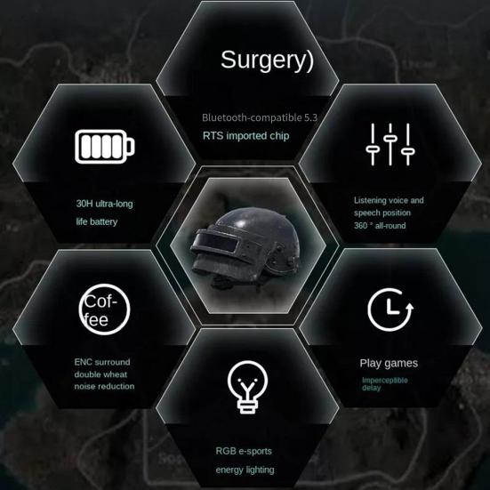 JX10 Wireless Earphones Bluetooth-compatible 5.3 Zero HiFi In-ear Delay Esports Game Headset Headphones