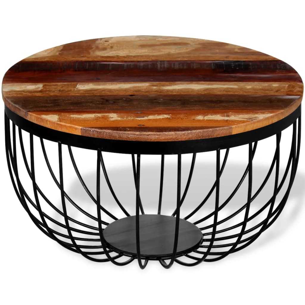 Vidaxl Coffee Table, Solid Reclaimed Wood