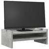 VidaXL Support de moniteur gris béton 42x24x16 cm bois d'ingénierie, support d'écran, étagère de moniteur, base de moniteur 854718
