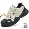 Protective Work Shoes with Plastic Toe Fashion Light Non-slip Safety Shoes for Women Anti-puncture Safety Sneakers for Lady