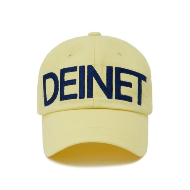 DEINET DEINET BIG LOGO CAP IN LEMON