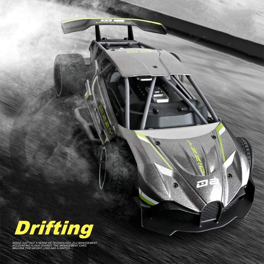 RC Car, Electric Racing Car, Off-Road Drifting, High Speed, High Stability, Alloy Shell, Shock Resistant (Gray)