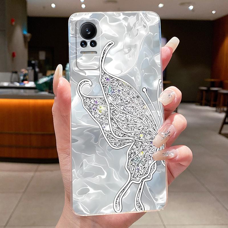 Phone Case For Xiaomi Civi 1 1S 5G Casing Clear Fashion Butterfly Flowers Soft TPU Silicone Cover For Xiaomi Civi1 Civi1S Case
