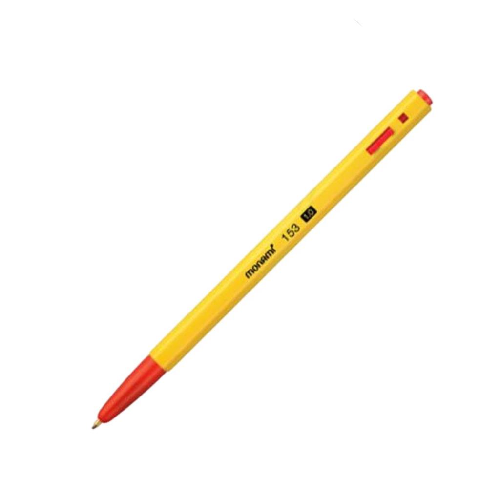 Monami 153 Ballpoint Pen 1.0mm Bold (12pcs/1 Set) 3 Colors/ Back To School College Student Pen Smooth Writing K-Stationery