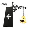 Iron Bracket Desk Light Ghost Bookshelf Night Light Reading Lantern with Sliding Insert Board Retro Metal Lamp Vintage Cozy Warm Decor for