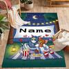 Looney Rabbits Urban Vibes Customized Name Area Rug Perfect for Living Rooms Bedrooms Hallway Entryway Anti-slip Rug Anime Office Decor