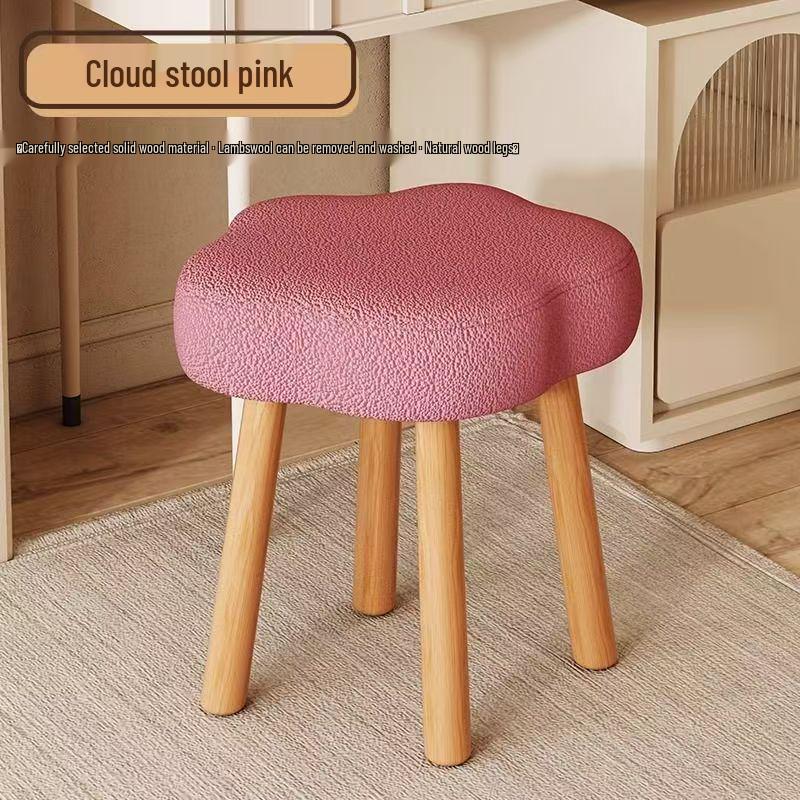 

Soft Upholstered Low Stool for Living Room and Entryway