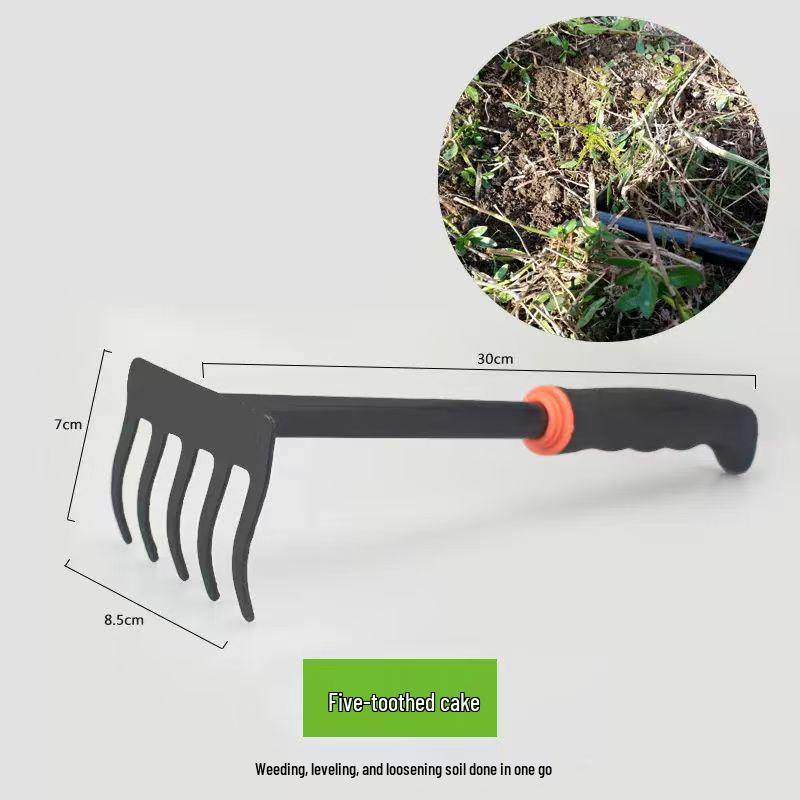 Multifunctional Gardening Tool Set: Clam Digging Shovel, Rake, Hoe, Iron Shovel, Small Shovel & Small Hoe for Planting & Household Use